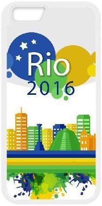 iphone6 plus/iphone6s plus Case,Ebullient - Rio de Janeiro Olympic Games Durable Hard Plastic Scratch-Proof Protective Case,White 09