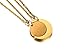 Set of 2 Gold Plated Stainless Steel Best Friend Moon and Sun Matching BFF Friendship Necklace for 2 Jewelry Gift