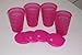 Tupperware Four 11 oz. Impression Tumblers Dripless Seals Pink by Tupperware