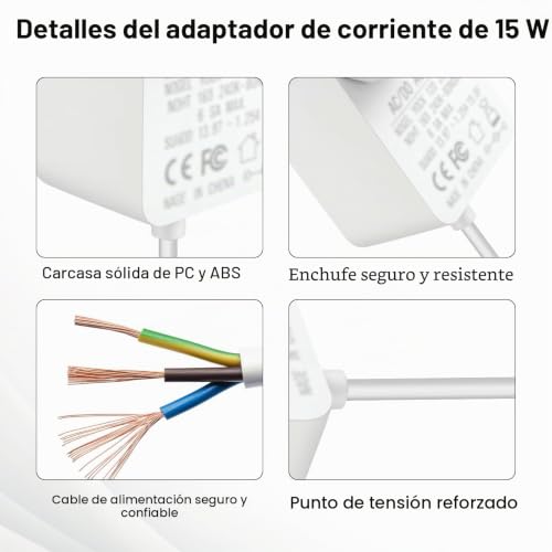 15W Adapter for Echo Dot(3rd 4th 5th Gen) Binghe 12V 1.25A Adapter, 15W Charger for Echo Dot 3rd, 4th and 5th Gen, Echo Spot, Echo Pop, Echo Show 5 1st and 2nd Gen, Echo Dot Kids Edition(White)