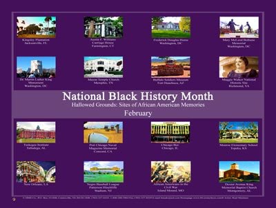 2016 Black History Month Poster Hallowed Grounds: Sites of African American Memory (B16)