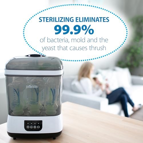 DR. BROWN’S ALL-IN-ONE STERILIZER AND DRYER FOR BABY BOTTLES, PARTS AND OTHER NEWBORN ESSENTIALS