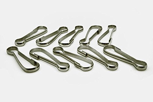 ( Pack of 10 Pcs ) Metal Flag Pole Clip Snaps Hook Flag Pole Attachment For Pet Dog /Rat Hammocks/Bird Cage/Jewelry/Toy/Fishing Tool/Backpack Lanyard Snap Clip Hooks