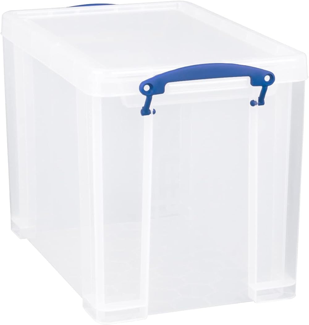 Really Useful Box 24 Litre Clear Plastic Storage Box with Lid