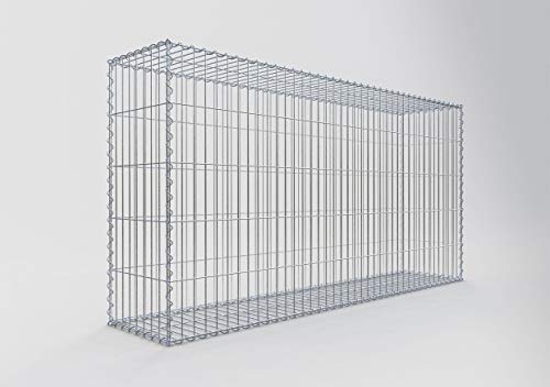 GABIONA Steinkorb-Gabione eckig, Maschenweite 5 x 20 cm, Tiefe 40 cm, Gabione 200 x 100 x 40 cm (L x H x T), C-Ring