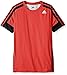 adidas Big Boys' Performance Short Sleeve Tee, Light Scarlet, Small/8