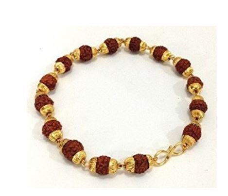 ashvi - stainless-steel gold plated wheat cutt & kadaa bracelet-for-men