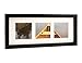 BorderTrends Echo 6x15-Inch Multi Opening Collage Photo Frame for 4x4-Inch Photos, Black