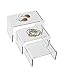 SourceOneOrg 3 Clear Acrylic Jewelry Risers Showcase - Small