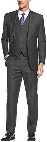 YOGHOURT Men's Black Groom Handmade Tuxedos Formal Man Slim Fit Formal Wedding Suit 64R US Chocolate