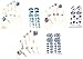 Bavs 6 Different Sheet Toes Nail Stickers Decal Beauty for Women Girls Kids Decals Manicure Polish 3D Art Glass Slice Toe Nail Sticker/Bling Bling Cubic 1 (Random)