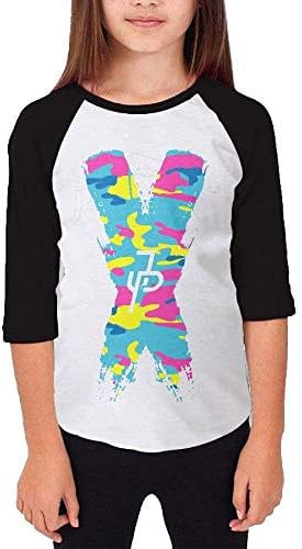 Youth Jake Paul X JP Logo Short Sleeve Cotton Tee Shirt 3/4 Sleeve Tshirt Outfit Clothes T Shirts for Boys Girls Logan
