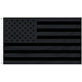Black American Flag 3x5 FT USA FLAG Polyester US United State Flags outdoor indoor Canvas Header and Double Stitched with two Brass Grommets…