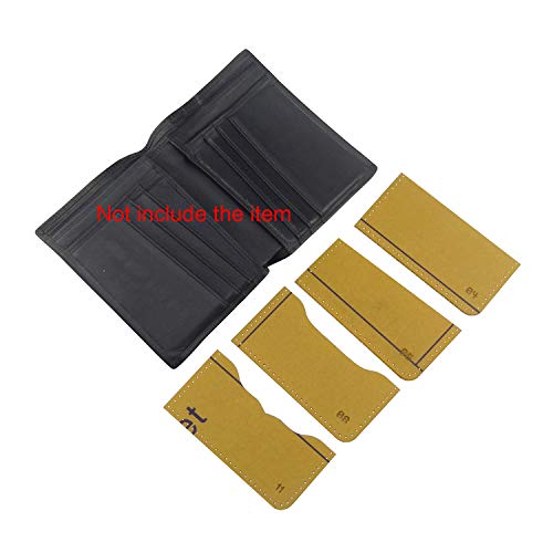 Hanperal 16pcs Clear Acrylic Wallet Pattern Stencil Template Set Leather Acrylic Template Leather Craft DIY Tool