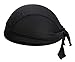 TESOON Sweat Wicking Dew Rag/Skull Cap/Cycling Cap/Beanie/Adjustable Hat/Head Scarf/Chemo Caps/Fits Under Helmets Black