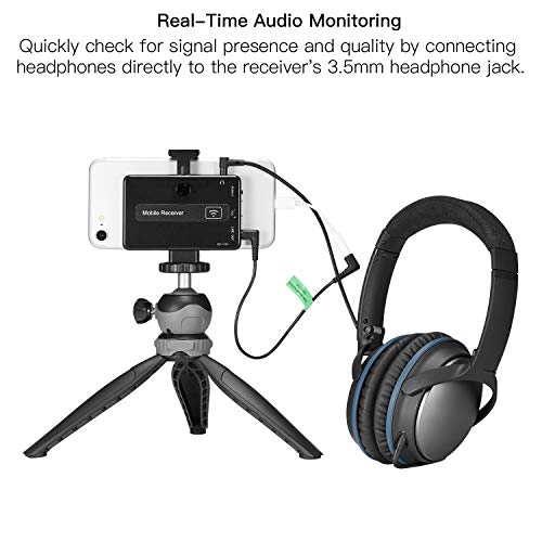 FULAIM MX20 Wireless Lavalier Microphone System for iPhone DSLR Camera Android Cell Phones, UHF 4-Channel Wireless Lapel Microphone System for Professional Video Recording, Interview, Youtube and Vlog