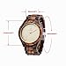 LeeEv Mens Light Weight Unique Wood Watch, Uwood Series Handmade Sandalwood Analog Quartz Vintage Roman Number Natural Wooden Wristwatch