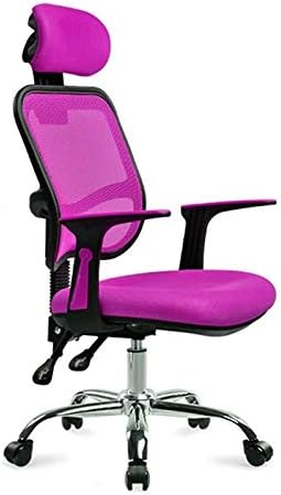 ゲーミングチェア コンピュータデスクチェア ゲームチェア メッシュチェアホームオフィス人間工学に基づいたメッシュクロススイベルフットボススタッフチェア パープル