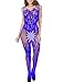 Buauty Body-stocking Plus Size Crotchless Lingerie For Women Babydoll Bodysuit,Blue,One Size