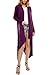 Meaneor Women's Long Sleeve Waterfall Asymmetric Drape Open Long Maxi Cardigan, XX-Large, Wine Red