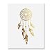 DIGIBUDDHA Dreamcatcher Gold Foil Decor Tribal Boho Chic Dream Catcher Wall Art Print Metallic Poster 8 inches x 10 inches A18