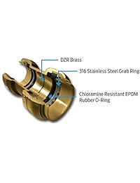 SharkBite   Válvula de bola hembra NPT para cobre, PEX, CPVC, HDPE y PE RT, 22186 0000LF
