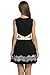 Zeagoo Round Neck Sleeveless A-line Stretch Mini Sexy Casual Party Dress (XXL, Black)