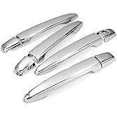 GHXSport Chrome Door Handle Covers for Toyota 4RUNNER 2005-2008 / Avalon 05-08 / Camry 2007-2011 / Sienna 05-2012 / Tacoma 2005-2015 - Without Passenger Keyhole &amp; Without Smart Keyholes