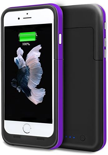 iPhone 6S Plus Battery Case, DODOTECH Slim Fit Design 6800mAh Capacity Polymer Battery iPhone 6 Plus Charging Case Removable Rechargeable Portable External Charger for iPhone 6/6s Plus 5.5" - Purple