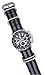 ArtStyle Watch Band with 1.5mm Thickness Quality Nylon Strap and Heavy Duty Brushed Buckle (Black/Grey, 20mm)