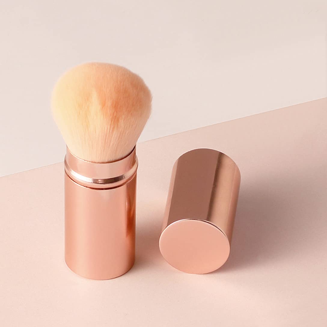 Photo 1 of RN BEAUTY Retractable Kabuki Brushes Blush Brush Foundation Powder Brush Face Blender Brush Multi-function Cosmetic Makeup Brush Professional Mineral Blending Buffing Concealer Brush Aluminum Case