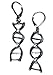 DNA Earrings (Pewter) sterling silver leverbacks