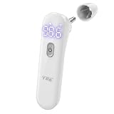 FDK Ear Thermometer for Adults and Kids, FSA Eligible Digital Accurate Ear and Forehead Thermometer Medical Grade with Fever Alarm, 1 Second Fast Reading LED Clear Display Silent Mode