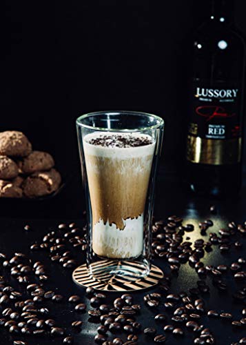 YEM 6 x 350ml doppelwandige Thermo-Gläser, für Latte Macchiato, Cocktails, Desserts, Tee Glas-Set, Doppelwandgläser… – Bild 4