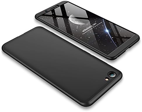 JMGoodstore case Compatible Vivo Y71,360 Full Body Coverage Degree Protection 3 in 1 Combination Anti-Scratch PC Ultra-thin Skin cover+Screen Protector (Black)