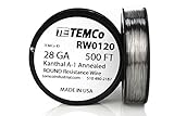 TEMCo Kanthal A1 wire 28 Gauge 500 Ft Resistance AWG A-1 ga