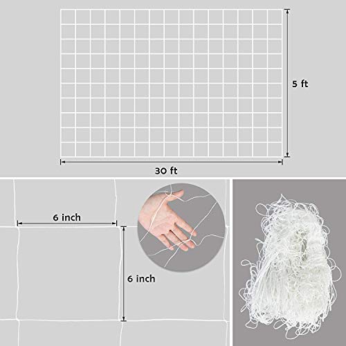 Hywean Ranknetz für Kletterpflanzen Rankhilfe mit 50 Kabelbinder Pflanzennetz Gartennetze Rankgitter Plant Support… – Bild 3