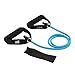 REEHUT Single Resistance Band Exercise Tube with Handle, Door Anchor and Manual, for Resistance Training, Physical Therapy, Home Workouts, Fitness, Pilates, Boxing Strength Training - Blue