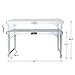 AceLife Folding Picnic Table with Umbrella Hole and 4 Folding Stools