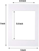 Yoosso 15Pcs White Picture Mounts 6x4 Inch Mats 1.5mm Thickness for 7x5 Frames view 2
