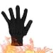 392°F Heat Resistant Gloves Curly hair / straight hair anti-scalding tools for Curling, Flat Iron and Curling Wand Suitable,Single glove,Black