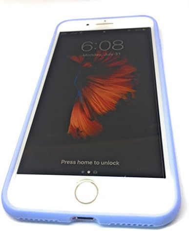 Iphone 7 Silicone Ultra thin Phone Cases With Apple Logo Cut (sky blue)