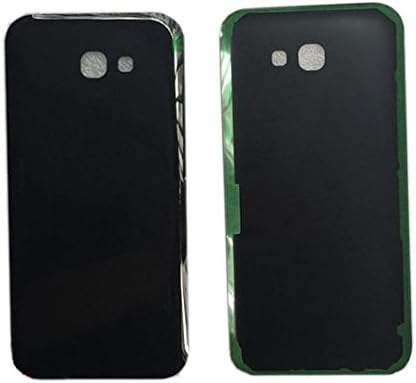 Glass Rear Battery Door Back Case Cover Housing For Galaxy A5 ( 2017 Version) SM-A520 A520F with Adhesive Preinstalled (black)