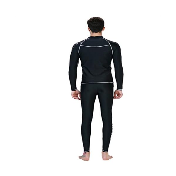 Sbart-Men-Wetsuit-Top-with-Golden-and-White-Pattern-for-Swimming-and-Diving-Black