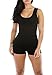 Sidefeel Women Double Scoop Sleeveless Bodysuit Jumpsuit Medium Black