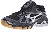 Mizuno Women's Wave Bolt 5-W Volleyball Shoe, Black/Silver, 9 D US