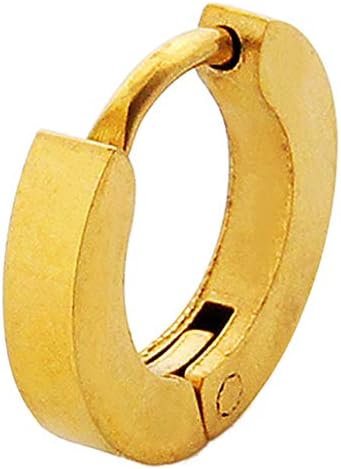 Amazon Spi0064 Gold 1 ブランド名 2pieces ステンレス ピアス フープ メンズ 片耳分1個売り ゴールド 直径10mm 幅2mm ピアス 通販