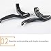 Wake Bike Brake Levers 1 Pair Aluminum Alloy Bicycle 4 Finger Brake Handles Kit 2.2CM for MTB Mountain Road Bikes Blackthumb 4