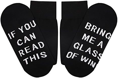 Novelty Socks, Funny Saying Words Knitting, If You Can Read This Combed Socks
