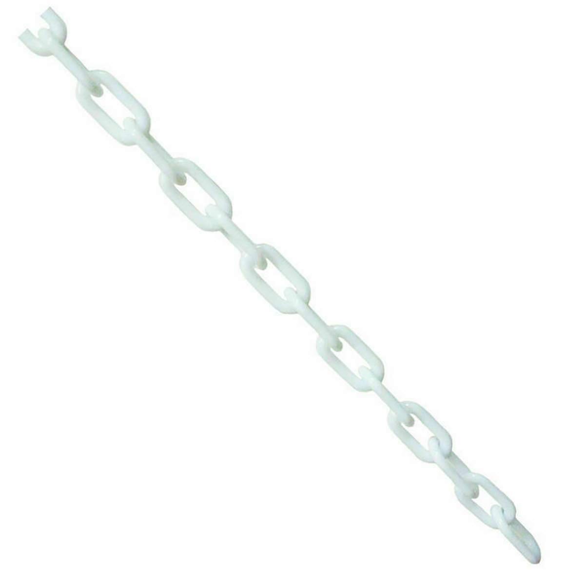 ExcInter Plastic Chain White 5mm*6mm Coated Decorative Links for Decorative Garden Fence Warning Safety Parking Space Assorted Colours